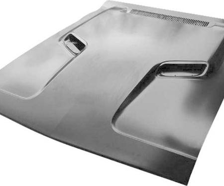 OER 1970-74 Dodge Challenger R/T, Hood Assembly, w/o Hood Pin Holes, EDP Coated MM1117A