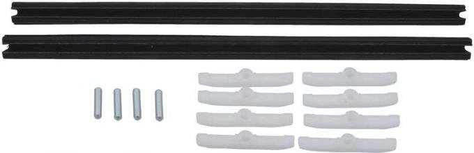 OER 1967-74 Chrysler, Dodge, Plymouth, A, B-Body, Front Door Glass Channel Seals, with Clips, Pair MN3104
