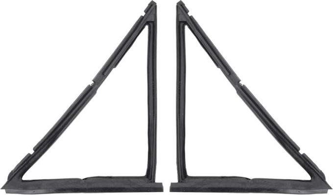 OER 1967-72 Dart, Barracuda, Valiant, Vent Window Weatherstrip Seals, 2 Door Coupe, Pair MA2464