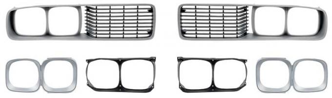 OER 1973-74 Dodge Charger Grill Set - Silver (Except SE Models) *MB9920