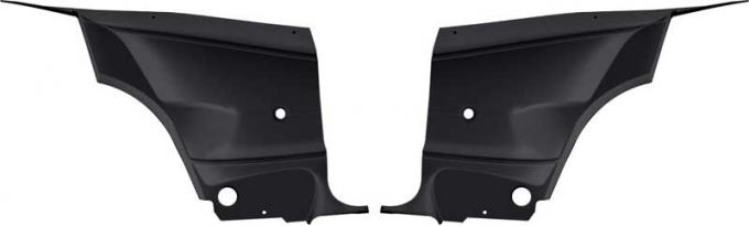 OER 1970-74 Barracuda / 'Cuda Black Rear Panels ME860100