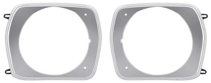 OER 1973-74 Valiant, Duster, Scamp, Headlamp Bezels, Pair *MA3104