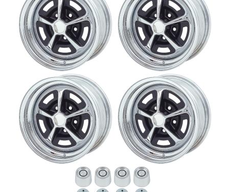 15" X 7"/15" x 8" Magnum Style Wheel & Center Cap Kit, 5 X 4-1/2" Bolt Pattern, 4-1/4"/4-1/2" Backspace