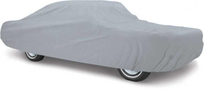 OER 1967-76 Dart, Demon, Duster, Scamp, Valiant, 1967-69 Barracuda Notchback, Car Cover, Flannel, Gray MT3501FGR