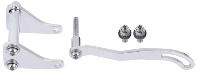 OER 1955-72 Chevy Bel Air, 210, 150, Nomad, Truck, Power Steering Bracket Set, Small Block, LH Side Mount, w/Short Water Pump, Chrome Finish 153658