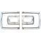 OER 1968 Plymouth GTX, Tail Lamp Bezels, with Hardware, Die-Cast, RH & LH, Pair MB2162
