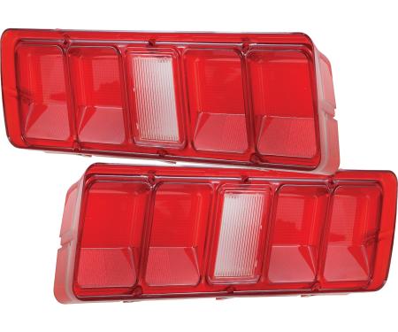 1971 Plymouth Road Runner, GTX, Satellite, Tail Lamp Lenses, without Black Trim, Pair