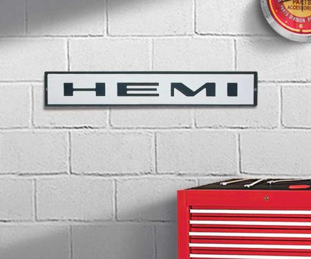 OER Photorealistic Metal Sign, Hemi Logo, Measures 20" X 3" PS500126