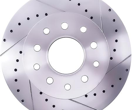 OER 1962-72 Dodge, Plymouth A, B, E-Body Rear Disc Brake Cinverted Models, Brake Rotor, Rear, 11" Diameter, 5x4" and 5x4.5"Lug Pattern, Drilled and Slotted, RH MN5568BR
