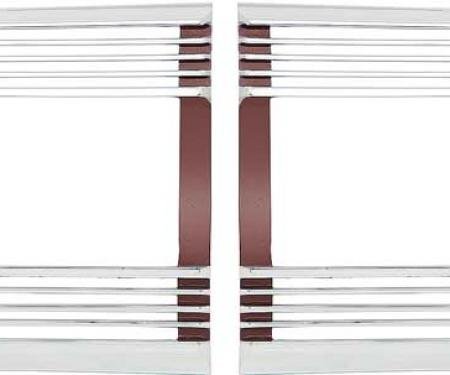 OER 1967 Plymouth GTX / Satellite Tail Lamp Bezels With Red Inners MB2161