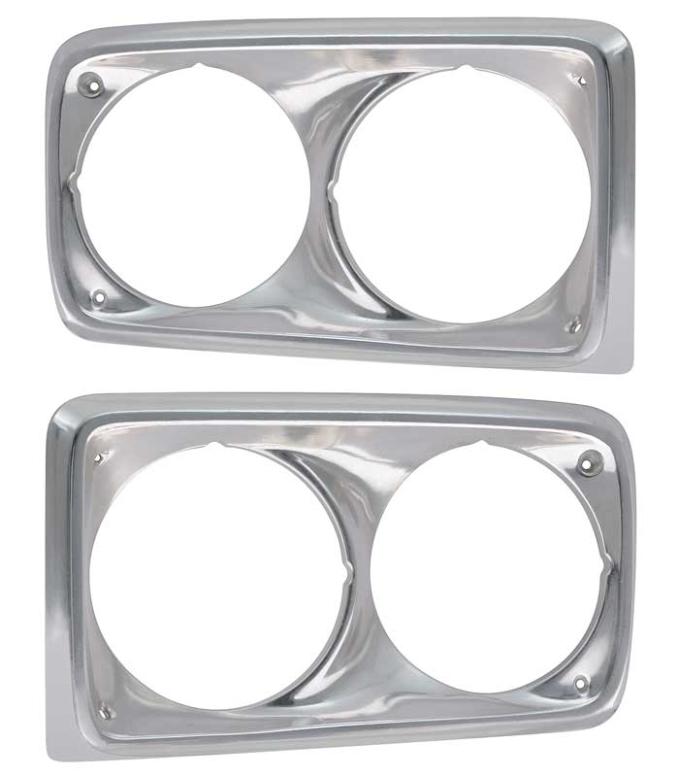 OER 1973-74 Plymouth GTX, Road Runner, Satellite, Sebring, Sebring Plus, Headlamp Bezel Set, Pair *MB9932