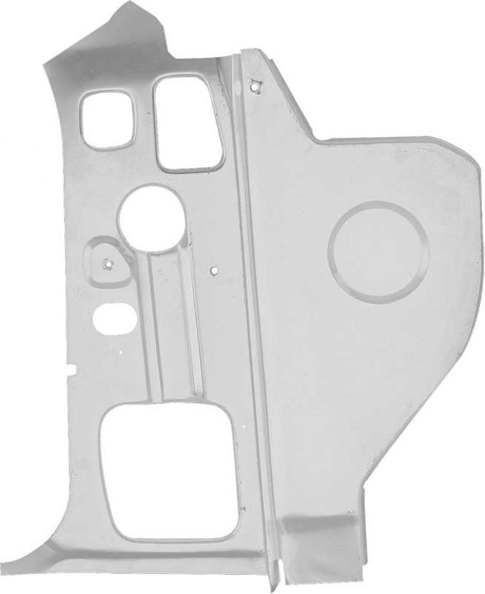OER 1970-74 Barracuda, Cuda, Challenger, Inner Cowl Side Hinge Panel, Drivers Side, Weld Thru Coated MM1896W