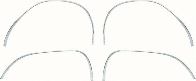 OER 1967-76 Dodge Dart, Wheel Opening Molding Set, Front and Rear, 4 Piece Set, Made In USA MN1478