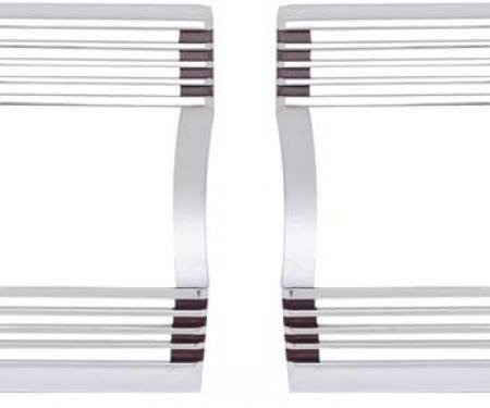 OER 1967 Plymouth GTX / Satellite Tail Lamp Bezels With Argent Silver Inners MB1986