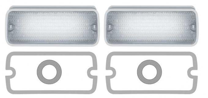 1973-74 Dodge Dart, Park Lamp Lens Set, with Gaskets, 6-Piece Set