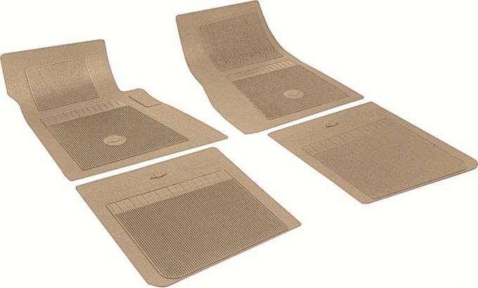 OER Chevrolet 4 Piece Fawn Floor Mat Set with Bow Tie FP73017