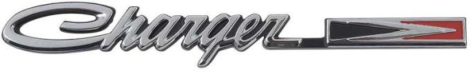 OER 1969-70 Dodge Charger, Rear Panel Emblem, Charger Script With Arrow 2902306