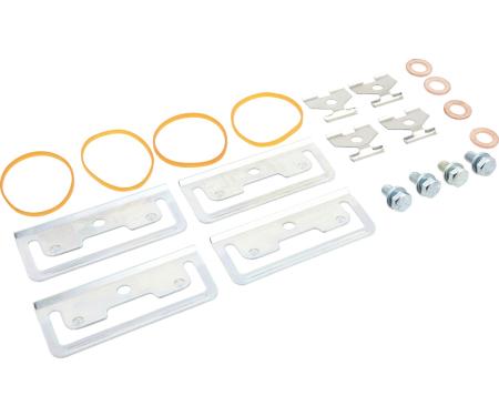 OER 1973-89 Dodge, Plymouth, Brake Pad Hardware Set, Front, For Single Piston Caliper # 154904 154906