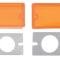 OER 1970-71 Challenger, Front Side Marker Lens and Gasket Set, 4 Piece Set, Mopar Licensed ME1513