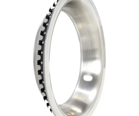 OER 15"X 7" Trim Ring, 2-3/4" Deep, Brushed Aluminum Finish With Polished Step Lip MW898