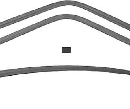 OER 1968-70 GTX / Road Runner / Satellite 4 Piece Interior Rear Window Trim Set *MB1510