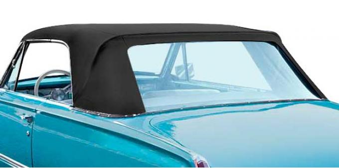 OER 1963-64 Plymouth Valiant, Convertible Top, Pinpoint, Black MA155302