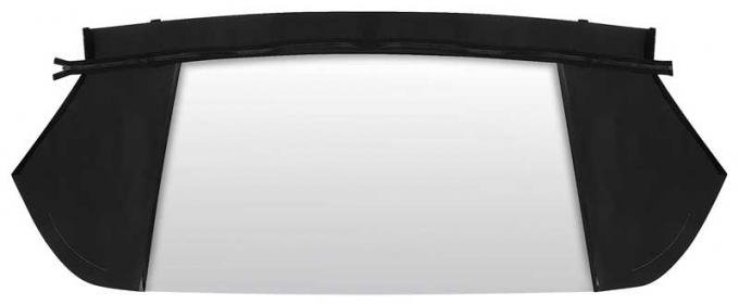 OER 1970-71 Challenger, Barracuda, Convertible Rear Window, Plastic Curtain, Crush Grain Vinyl, Black ME162802