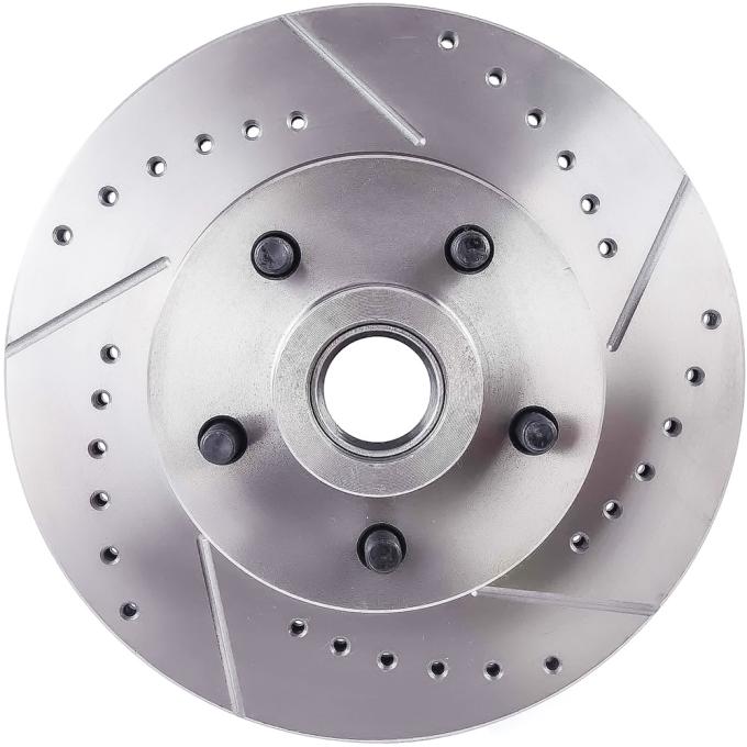 OER 1962-72 Dodge, Plymouth Disc Brake Converted A-Body Models, Brake Rotor, Front, 11" Diameter, 5x4" Lug Pattern, Drilled and Slotted, RH, Passenger Side MA5314AR
