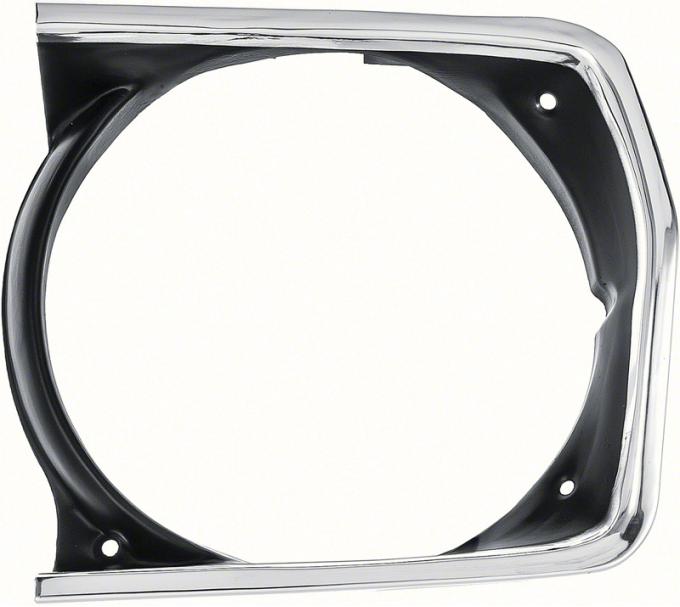 OER 1970-72 Plymouth A-Body Headlamp Bezel - LH - Black 3573719