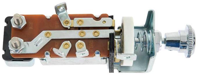 1940-55 GM, Headlamp Switch, with Shaft and Knob, 6-Volt, Universal Fit