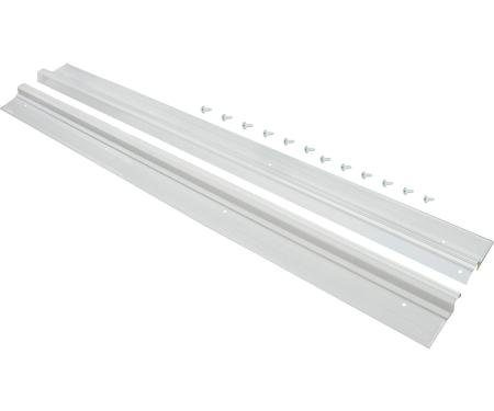1967-76 Dart, Duster, Barracuda, Valiant, Door Sill Plates, 2-Door, w/Hardware, Pair