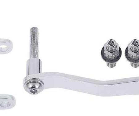 OER 1955-72 Chevy Bel Air, 210, 150, Nomad, Truck, Power Steering Bracket Set, Small Block, LH Side Mount, w/Short Water Pump, Chrome Finish 153658