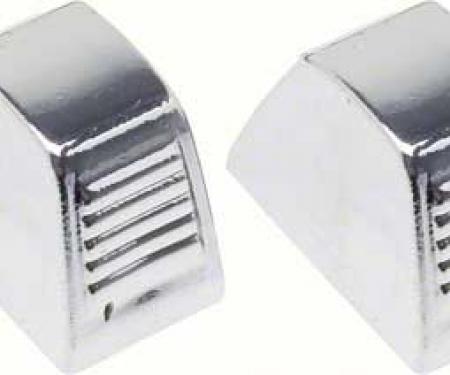1965-81 Chevy, GMC, Pontiac, Dash Heater Control Knob Set, Chrome, Set of 4, Various Models