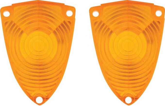1964 Dodge Polara, 330, 440, Park Lamp Lens, with Gaskets, Pair