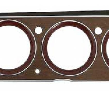 OER 1970-71 Mopar E-Body Woodgrain Rallye Gauge and Switch Panel Bezel Set, Convertible, 4 Switch ME1485