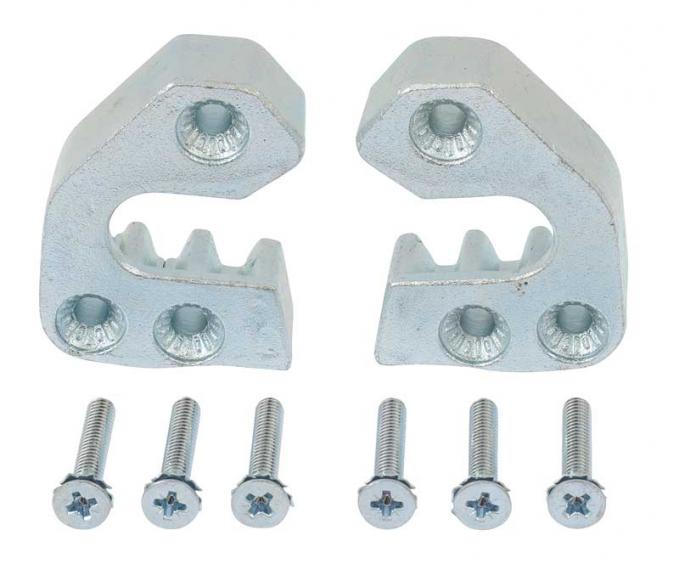 OER 1968-70 B-Body Door Striker Plates With Screws 748681