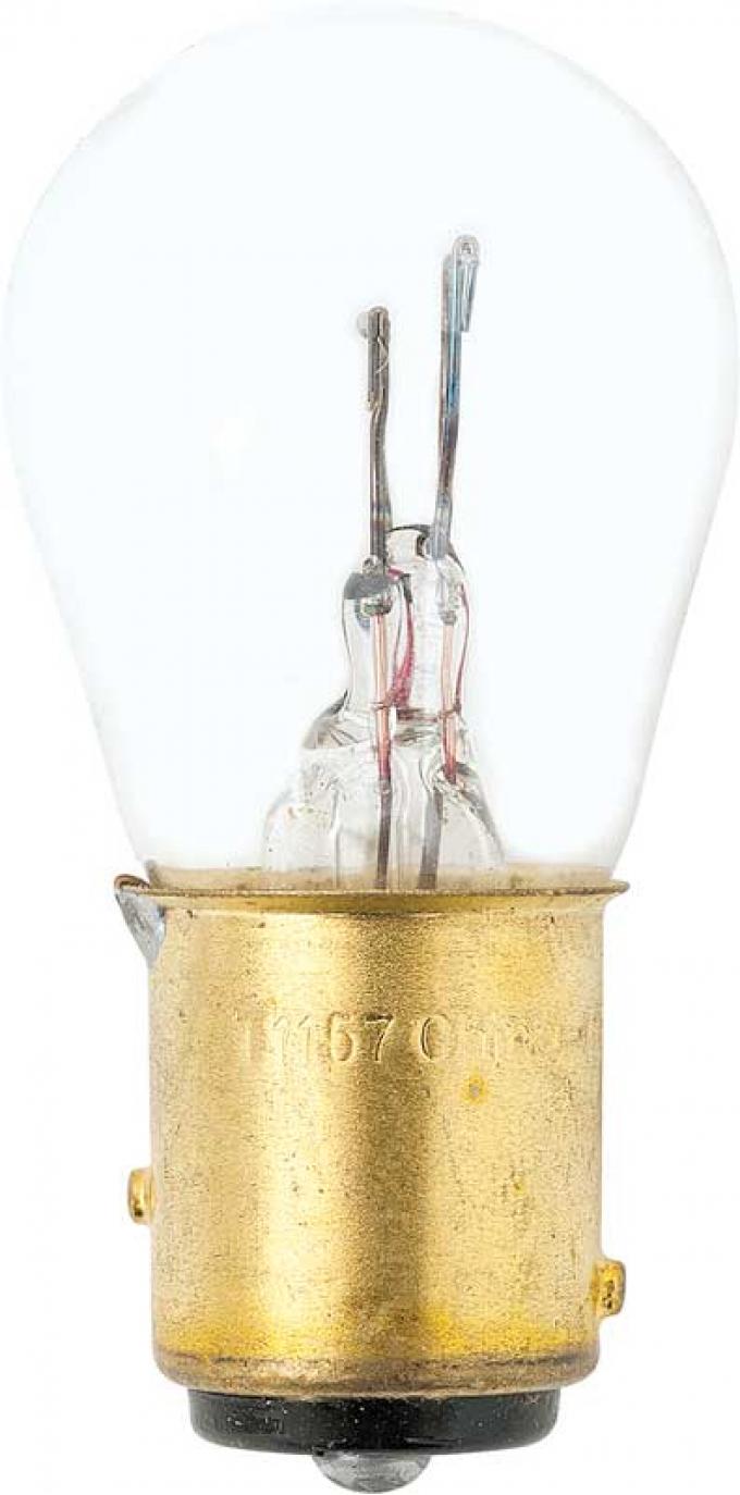 OER Incandescent Bulb, S-8, Double Contact, Indexed, 3/32 CP 2.10 Amps, Clear 1157