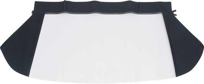 OER 1965-66 Plymouth Valiant, Convertible Rear Window, Plastic Curtain, Pinpoint Vinyl, Black MA156202