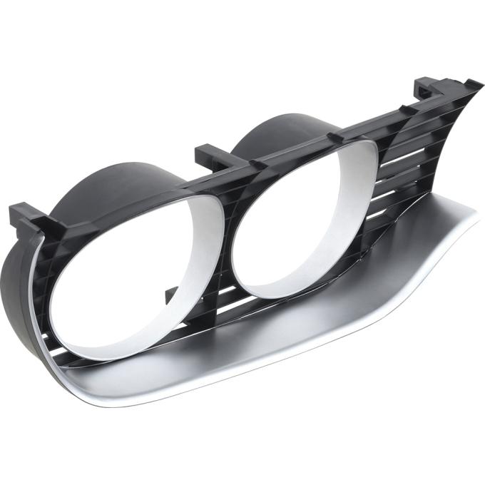 1971-72 Plymouth B-Body, Headlamp Bezel, 2 Door, Hardtop, Silver/Black, RH Passenger Side