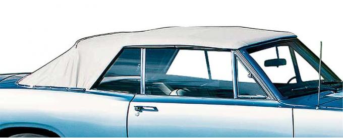 OER 1967-69 Plymouth Barracuda, Convertible Rear Window, Plastic Curtain, Pinpoint Vinyl, White MA155701