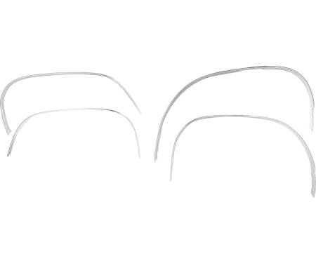 OER 1968-70 Belvedere, GTX, Road Runner, Satellite, Superbird, Wheel Opening Molding Set, Front and Rear, 4 Piece Set, Made In USA MN1480