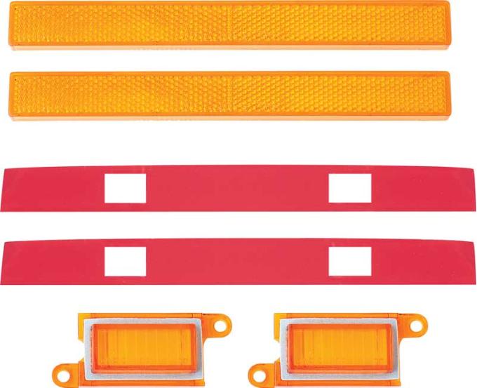 OER 1970-71 Barracuda , Cuda, Front Side Marker Lens Set, with Gaskets ME1511