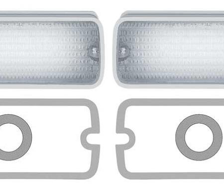 1973-74 Dodge Dart, Park Lamp Lens Set, with Gaskets, 6-Piece Set