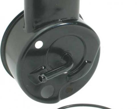 OER 1955-68 Chevy, GMC Car & Truck, Power Steering Reservoir, 6 Cyl., Small Block, with Short Water Pump, Black Powder Coated PR6372B