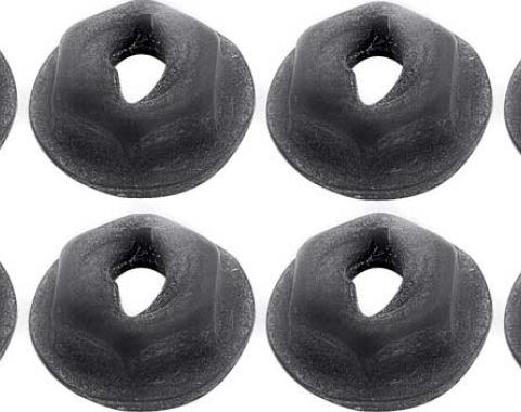 Redline Restomotive® Thread Cutting Pal Nut with Sealer; 3/16" Stud Size; Hex Washer Head, 8 Piece Set