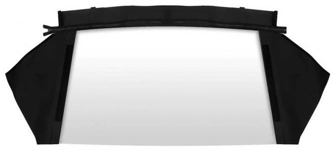 OER 1966 Dodge, Plymouth B-Body, Convertible Rear Window, Plastic Curtain, Pinpoint Vinyl, Black MB230702