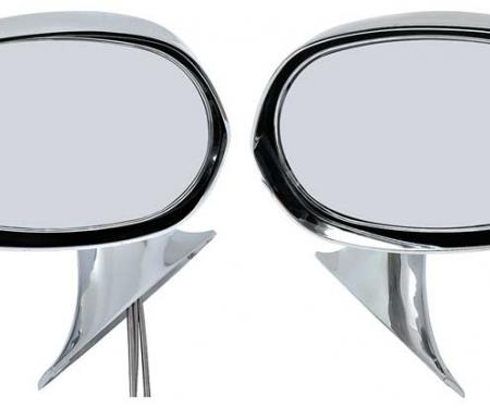 OER 1973-74 B-Body Chrome Racing Door Mirrors With Remote *881368