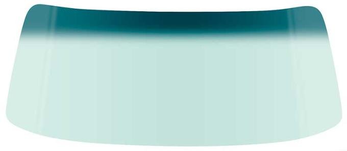 OER 1971-74 Dodge, Plymouth, B-Body, Front Windshield Glass, 2 Door Hardtop, & Coupe, Lt Green Tint, Blue/Green Upper Shaded Band DW776T