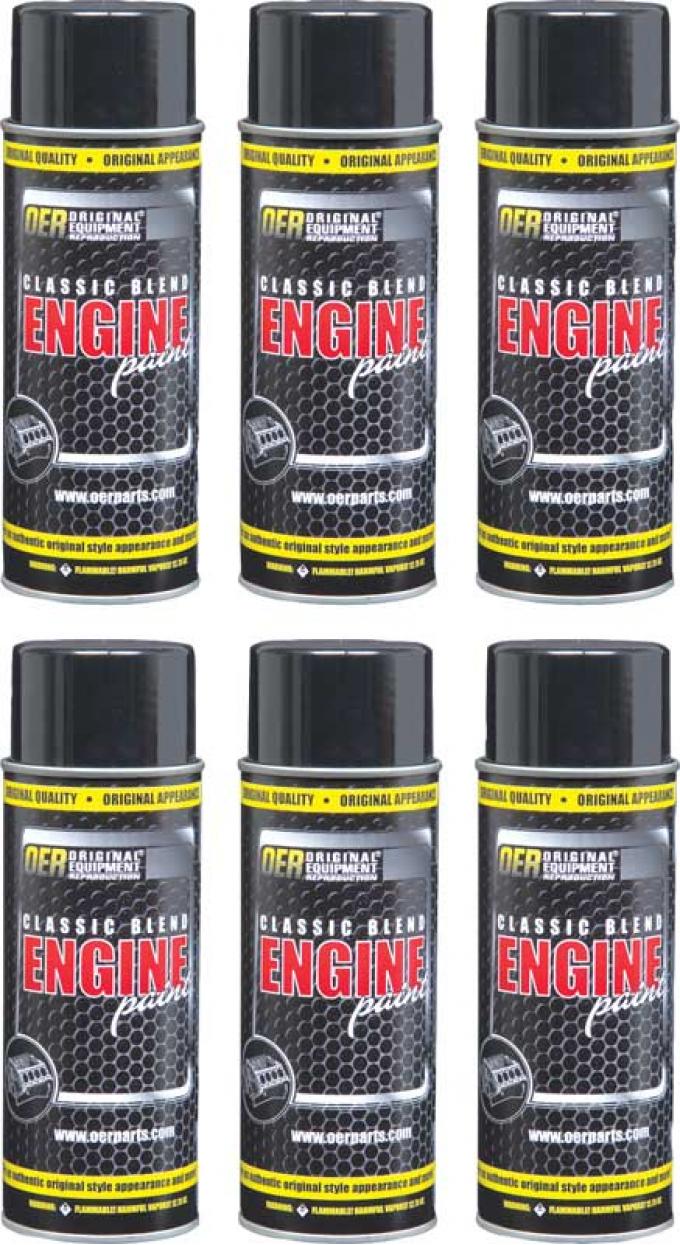 OER 1960-69 Mopar P4349218 Red Engine Paint Case Of 6 - 16 Oz Aerosol Can *K89174