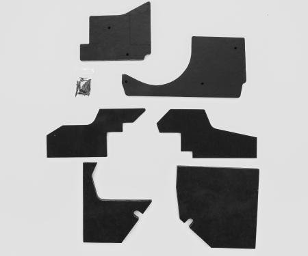 Detroit Muscle Technologies Mopar B Body 66-70 AC BLACK Firewall with Pins & Kick Panel Kickpanel Insulation BXX6670FI12-BLACK